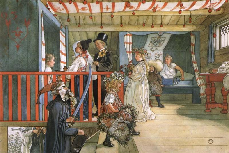 Carl Larsson Name Day at the Storage Shed Germany oil painting art